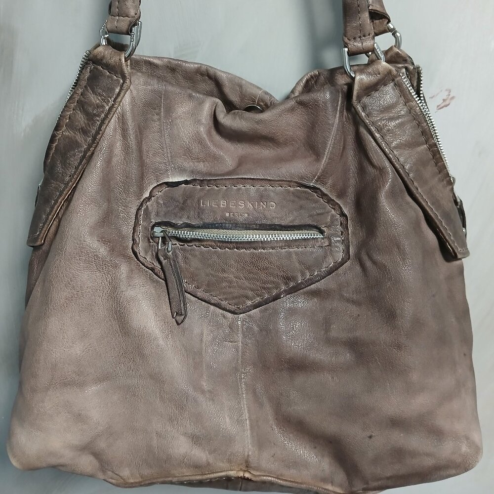 Liebeskind Brown Leather Hobo Bag